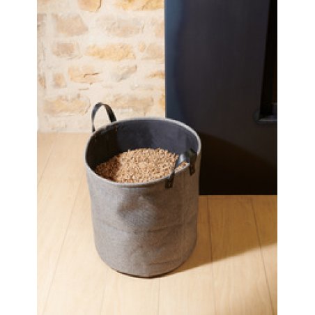 EDA Sac pellets, en feutre, 60 litres, gris foncé