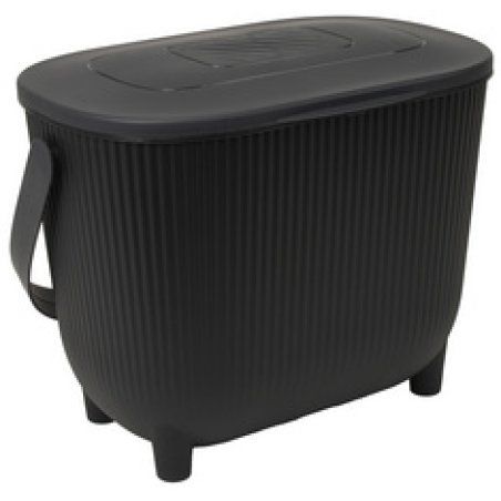 EDA Poubelle à compost avec filtre, vert/anthracite