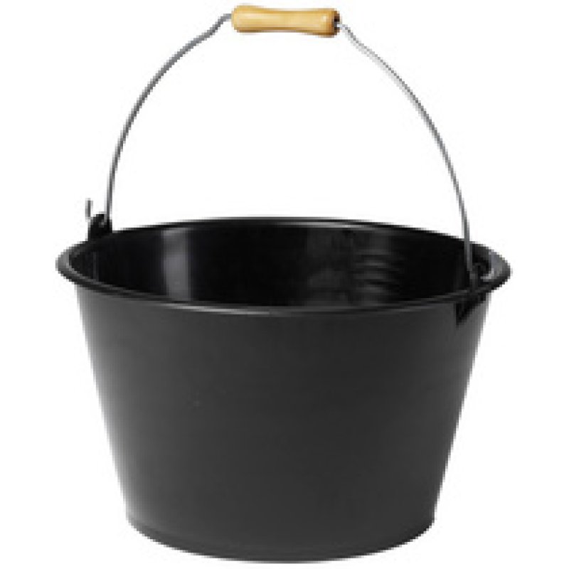 EDA Seau, 15,5 litres, plastique, noir