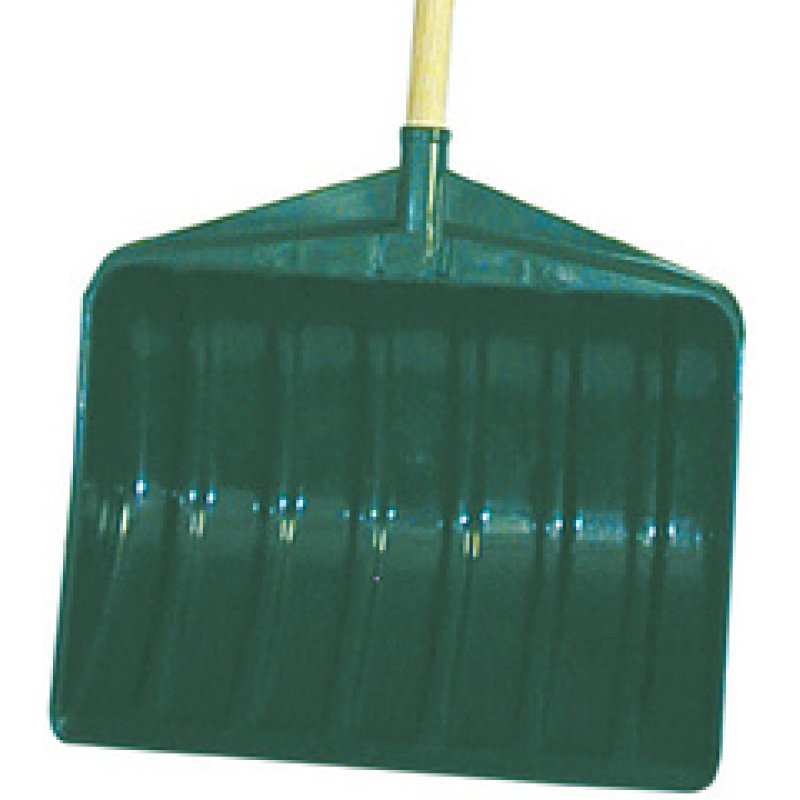 EDA Pelle à neige avec manche en bois, largeur: 460 mm, vert