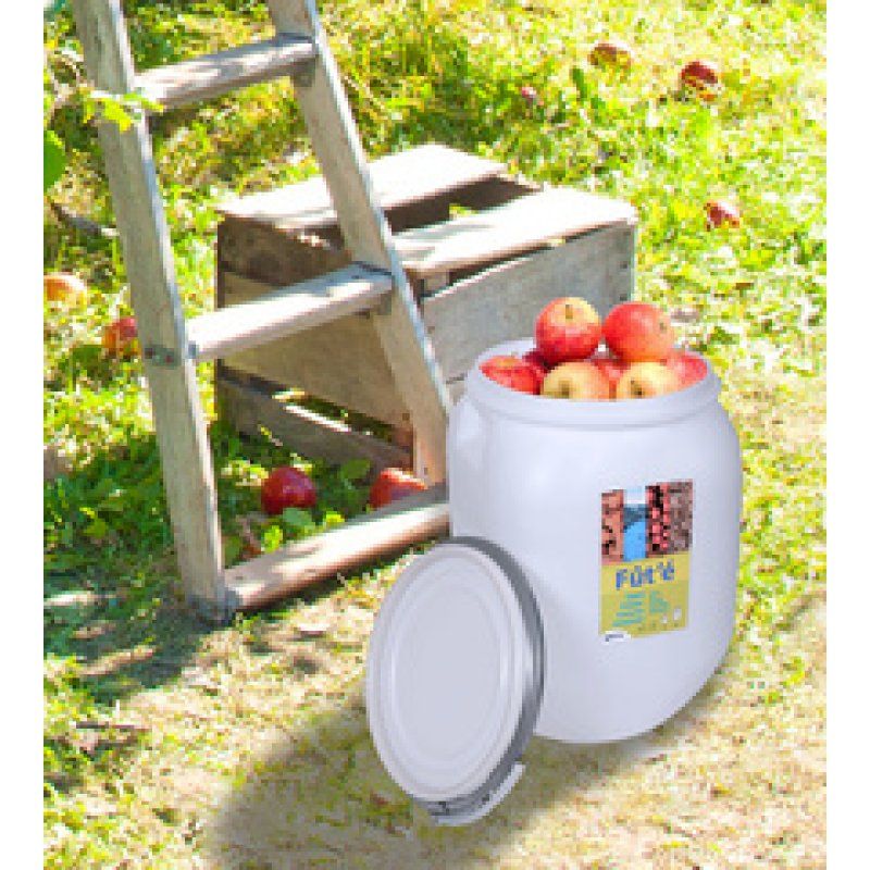 EDA Fût de stockage, 25 litres, plastique, blanc