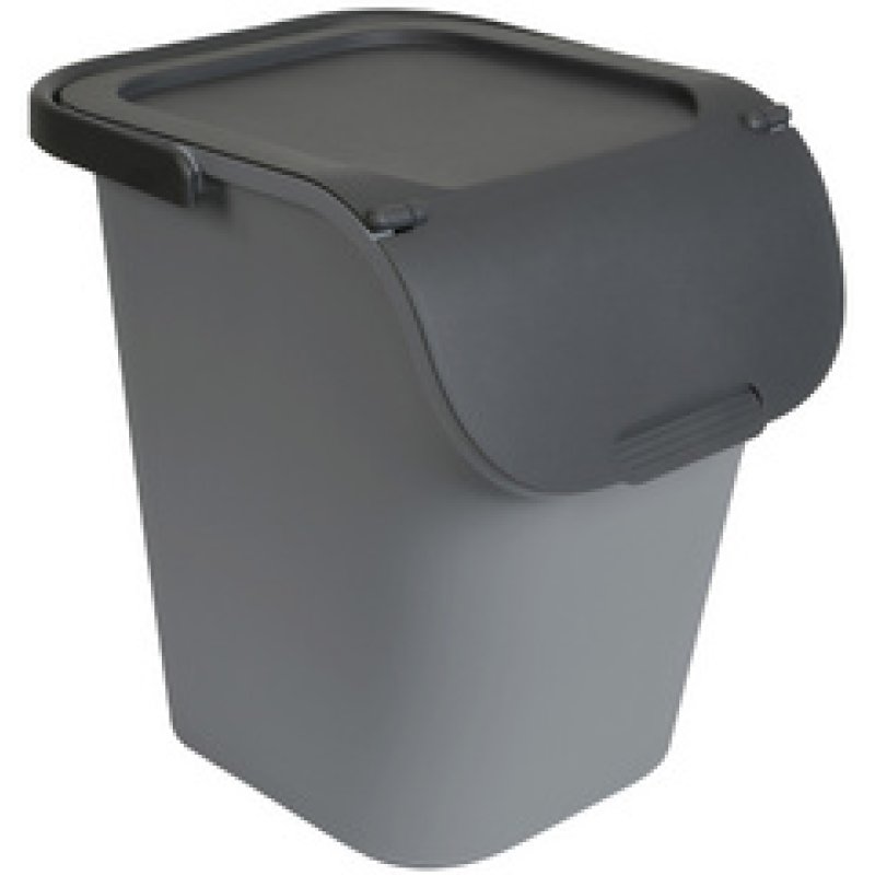 EDA Poubelle de tri "TriHome", 40 litres, vert/anthracite