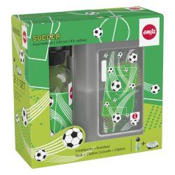 emsa KIDS Kit gourde boîte à goûter, motif: foot