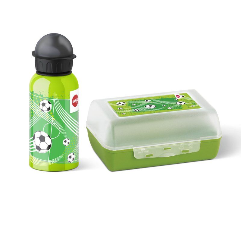emsa KIDS Kit gourde boîte à goûter, motif: foot