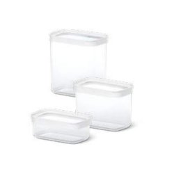 EMSA N1142700 food storage container Rectangular Set 3.05 L Transparent, White 3 pc(s)