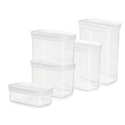 EMSA N1142800 food storage container Rectangular Set 6.25 L Transparent, White 5 pc(s)