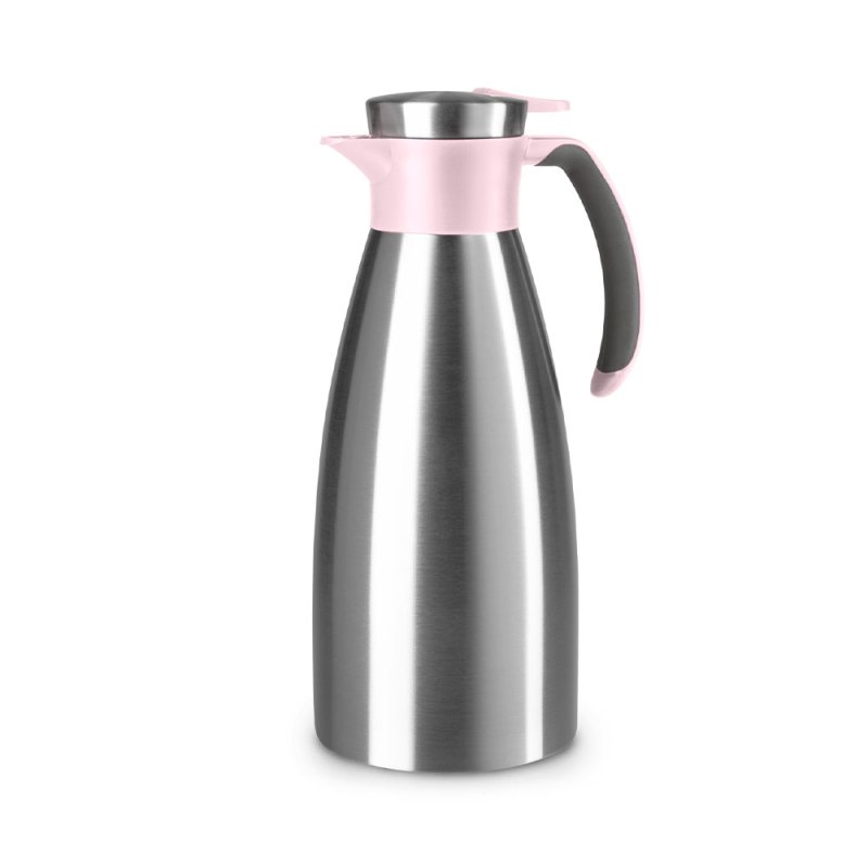 emsa Pichet isotherme SOFT GRIP, 1,5 litre, acier inox/rose