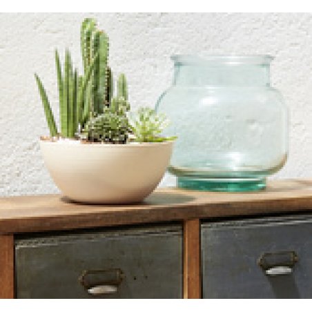 Poétic Cache-pot GAIA WHEELED, diamètre: 180 mm, terracotta