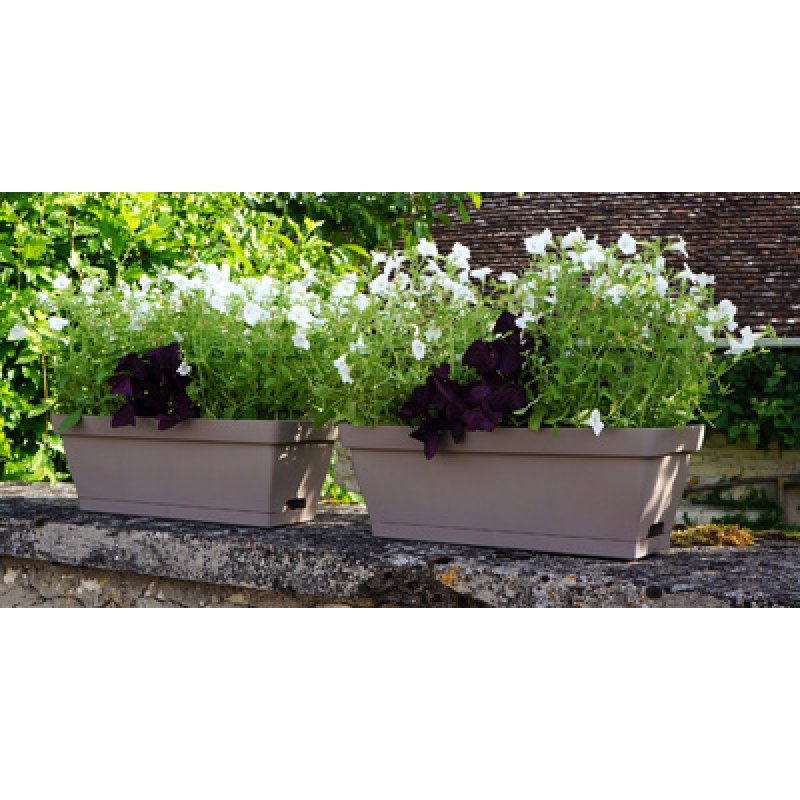 Poétic Set jardinière et soucoupe ROMEO, set de 2, kaki