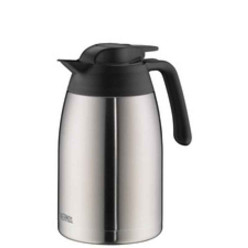 THERMOS Pichet isotherme THV, 2,0 litre, inox / noir