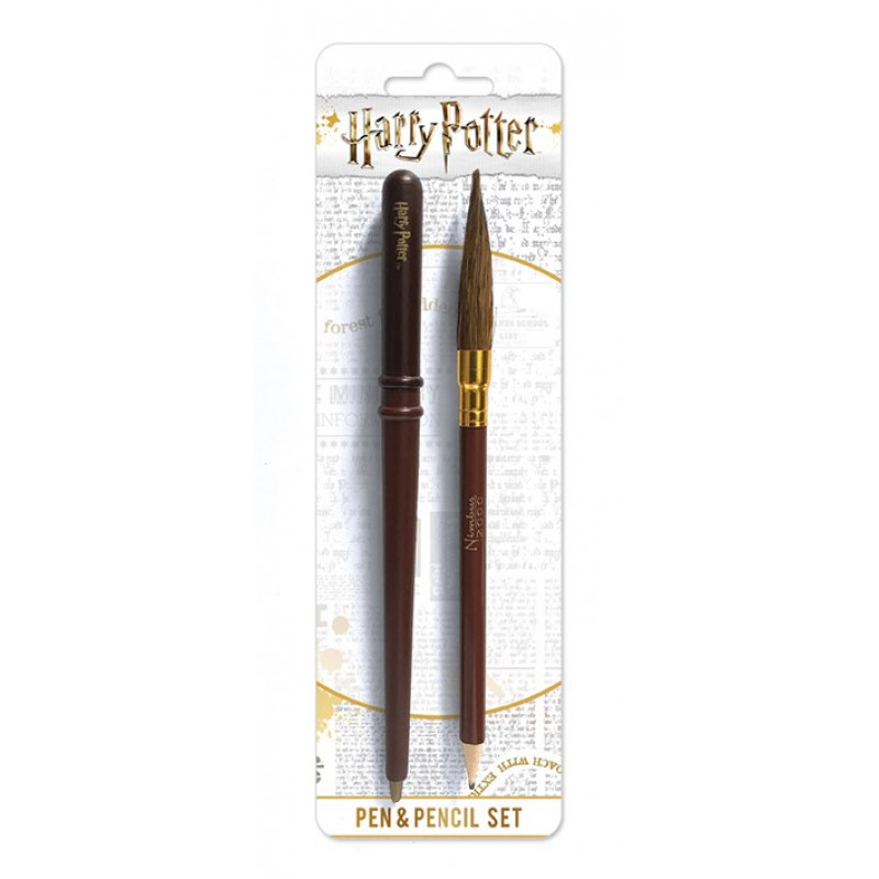 HARRY POTTER - Pen & Pencil Set - Wand & Broon