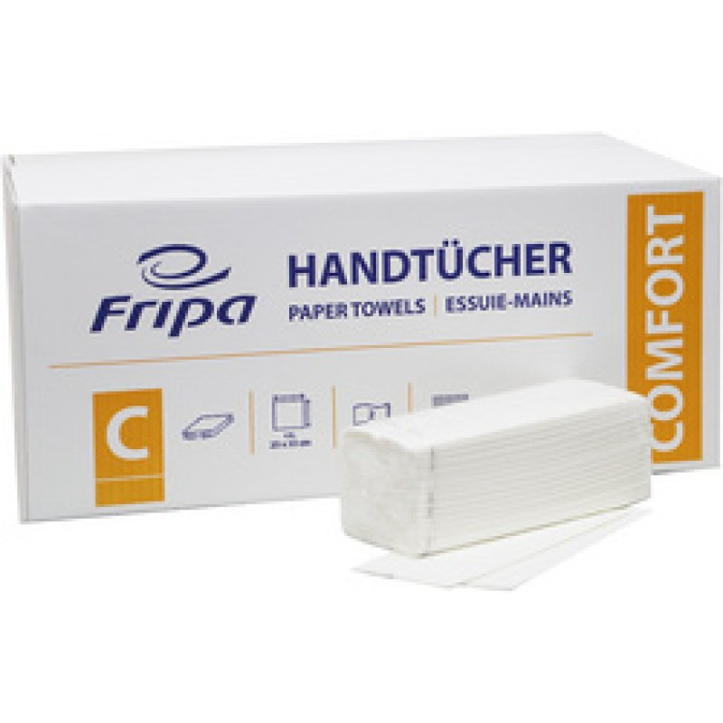 Fripa Essuie-mains COMFORT, 250 x 230 mm, pli V, extra blanc