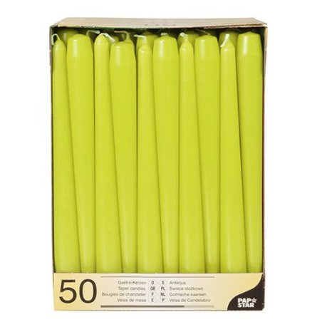 Papstar 81113 wax candle Round Green, Lime 50 pc(s)