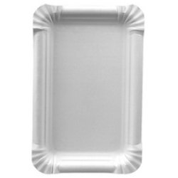 PAPSTAR Assiette en carton "pure" rectangulaire, blanc