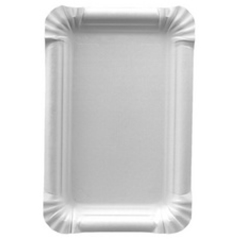 PAPSTAR Assiette en carton "pure" rectangulaire, blanc