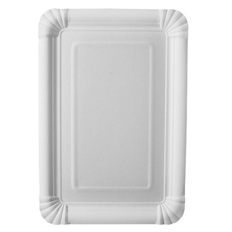 PAPSTAR Assiette en carton "pure" rectangulaire, blanc