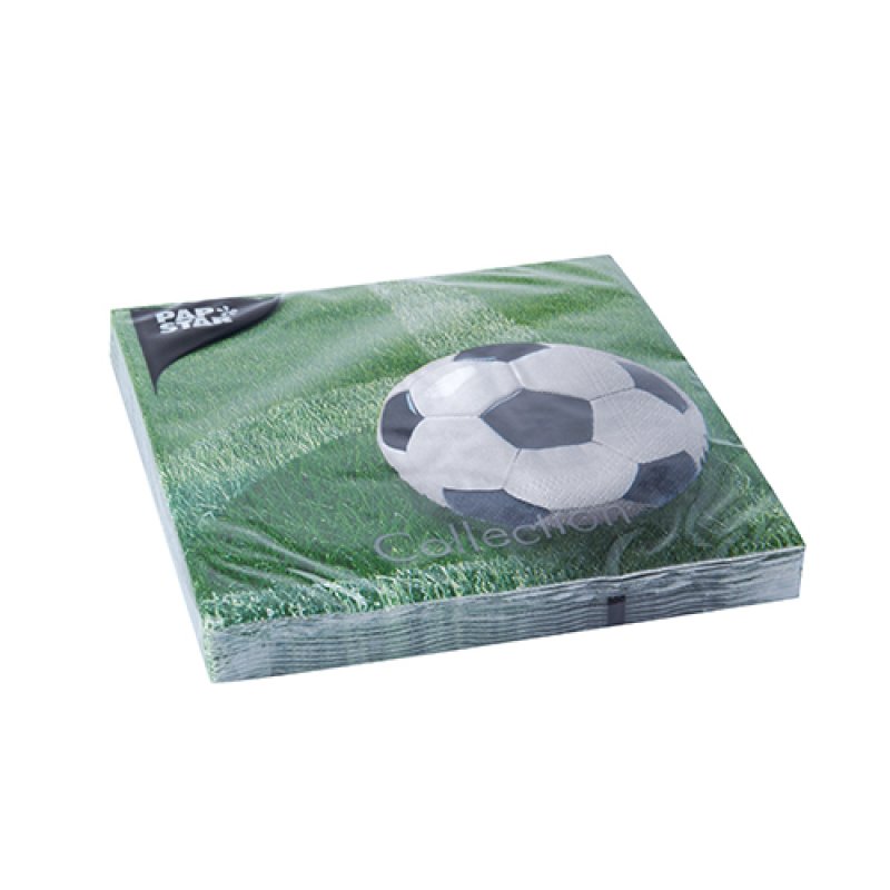 PAPSTAR Serviettes à motif "Football", 330 x 330 mm