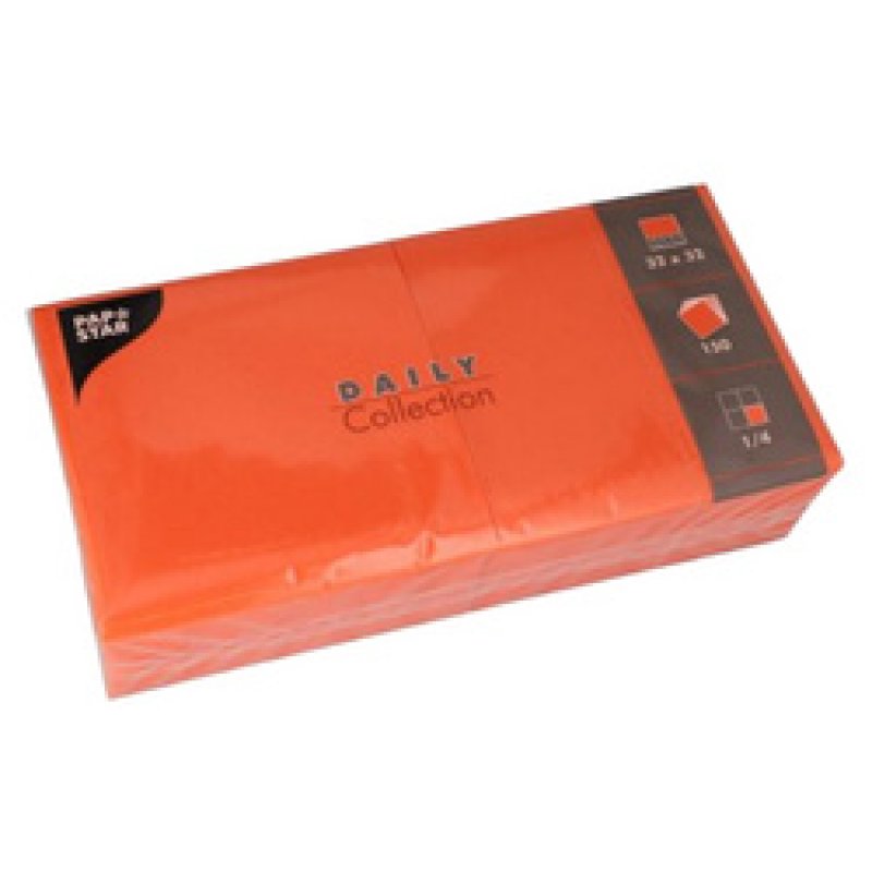 PAPSTAR Serviettes, 320 x 320 mm, 3 couches, orange