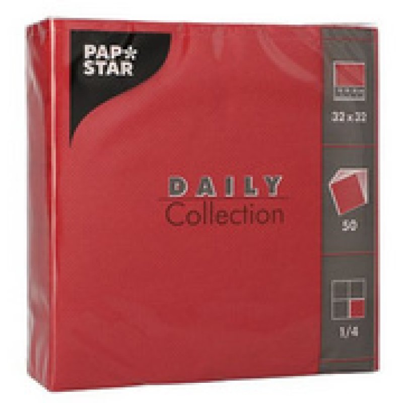 PAPSTAR Serviettes, 320 x 320 mm, 3 couches, orange