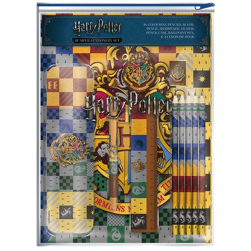 HARRY POTTER - Bumper Stationary Set - House Crest