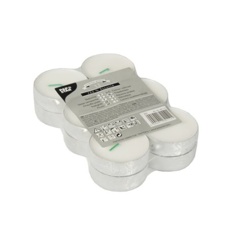Papstar 82112 bougie en cire Rond Blanc 12 pièce(s)