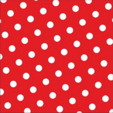 PAPSTAR Serviette à motif "Dots", 330 x 330 mm, rouge