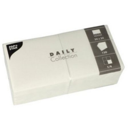 PAPSTAR Serviette cocktail, 240 x 240 mm, 3 couches, crème