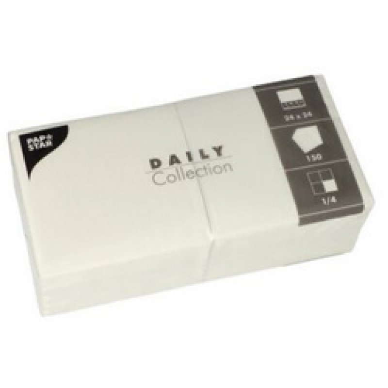 PAPSTAR Serviette cocktail, 240 x 240 mm, 3 couches, blanc