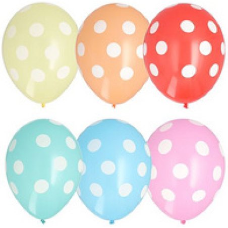 PAPSTAR Luftballons "Dots", farbig sortiert