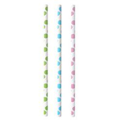PAPSTAR Paille en papier "Dots", 200 mm, assorti