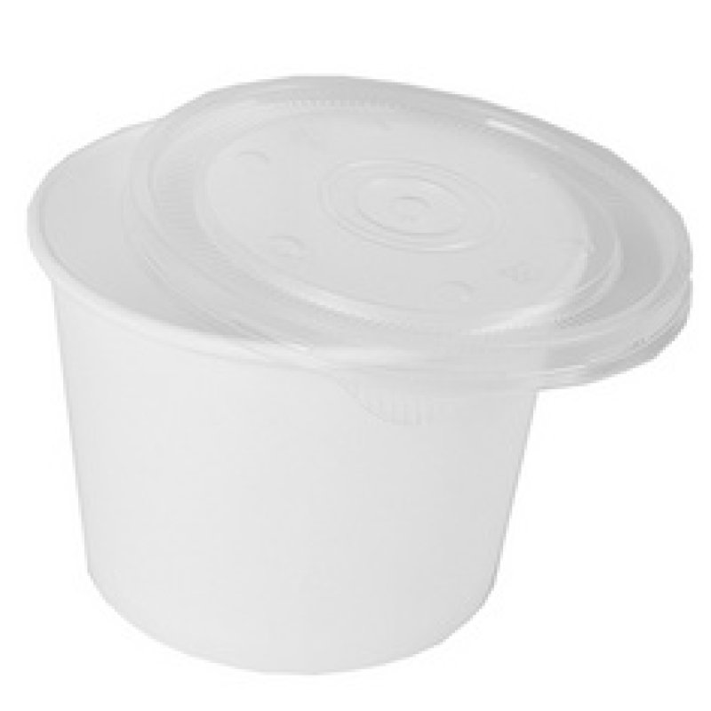 STARPAK Bol à soupe rond "To Go", 770 ml, blanc