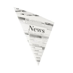 PAPSTAR Cornet "Newsprint", 325 x 230 x 230 mm
