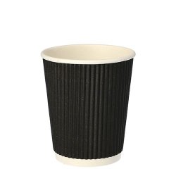 STARPAK Gobelet en carton "Ripple Wall", 0,2 l, noir