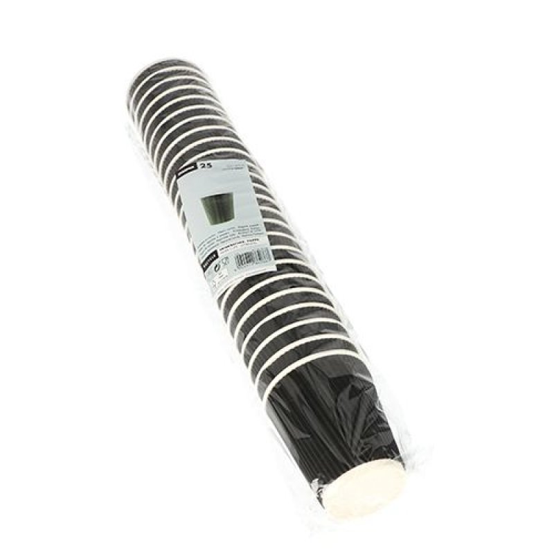 STARPAK Gobelet en carton "Ripple Wall", 0,2 l, noir