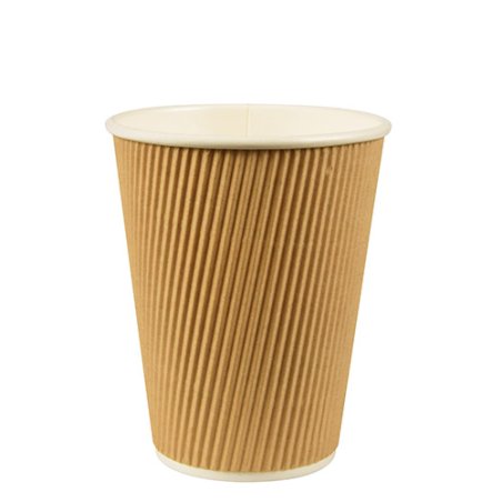 PAPSTAR Gobelet en carton "pure" Ripple Wall, 0,3 l, beige