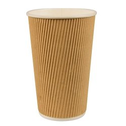 PAPSTAR Gobelet en carton "pure" Ripple Wall, 0,4 l, beige