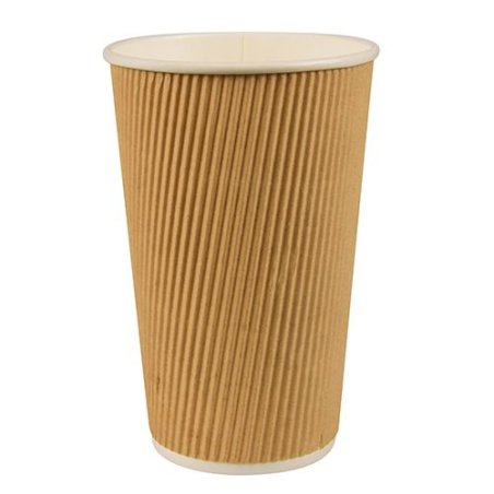 PAPSTAR Gobelet en carton "pure" Ripple Wall, 0,4 l, beige