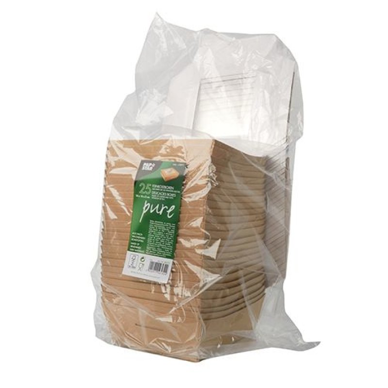 PAPSTAR Boîte à épicerie fine "pure", carré, 750 ml