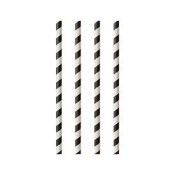 Papstar 87010 disposable drinking straws 100 pc(s) Black, White