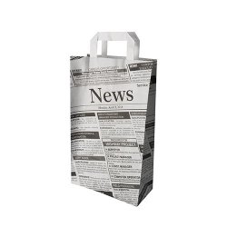 Papstar 87054 paper bag Black, White 7 kg