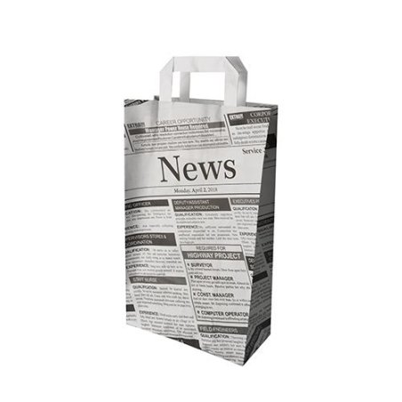 PAPSTAR Sac en papier "Newsprint", 200 x 100 x 360 mm