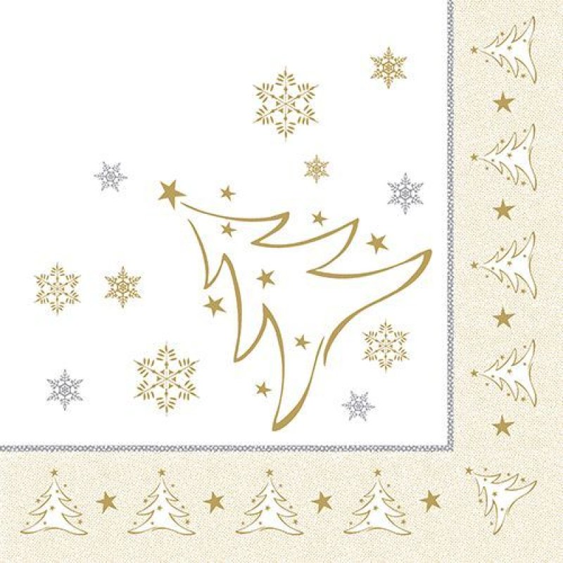 Papstar 87104 serviette et serviette de table en papier Mouchoir en papier Or 50 pièce(s)