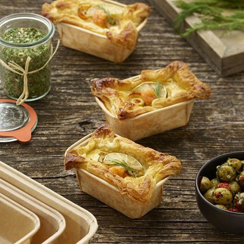 PAPSTAR Moule "pure", rectangulaire, 167 ml, brun