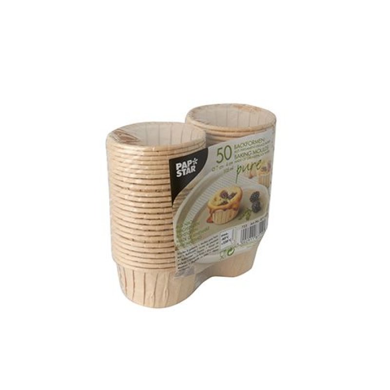 PAPSTAR Moule "pure", rond, 105 ml, brun