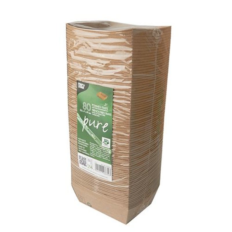 Papstar 87242 disposable food tray Brown Carton