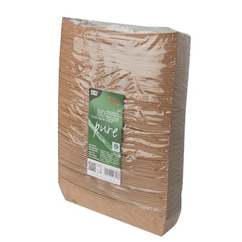 Papstar 87245 disposable food tray Brown Carton