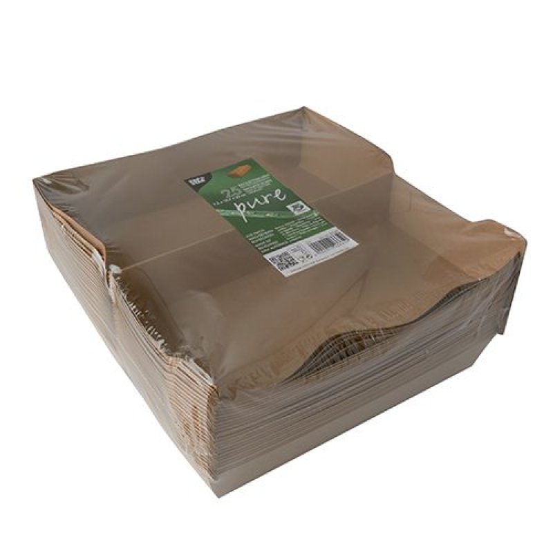 Papstar 87249 boite de stockage de nourriture jetable Carton Marron