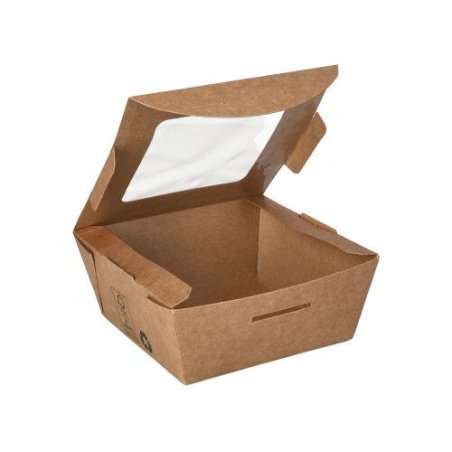 Papstar 87250 disposable food storage container Cardboard, Polylactide (PLA) Brown
