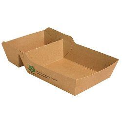 Papstar 87257 plateau repas jetable Marron Carton