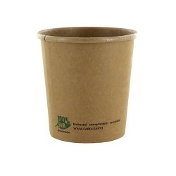 PAPSTAR Gobelet à soupe "pure", rond, 470 ml, brun